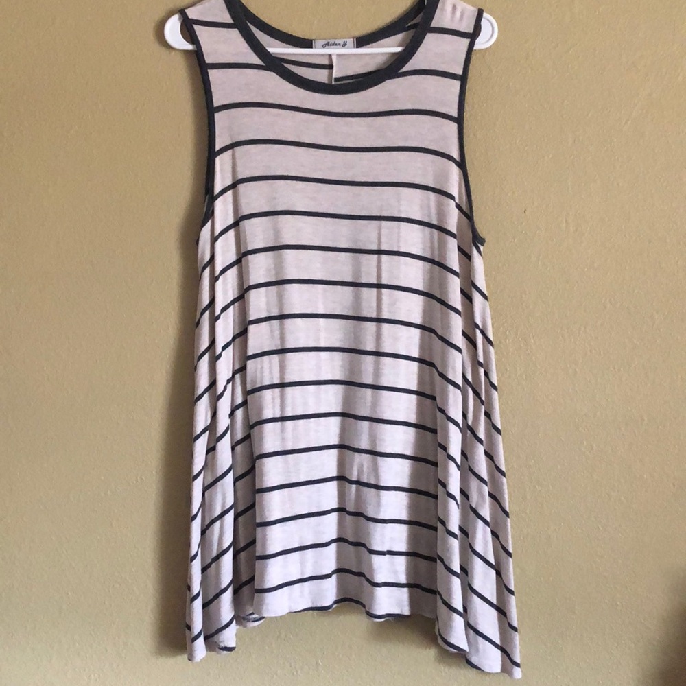 Aiden Y oversized striped tank top